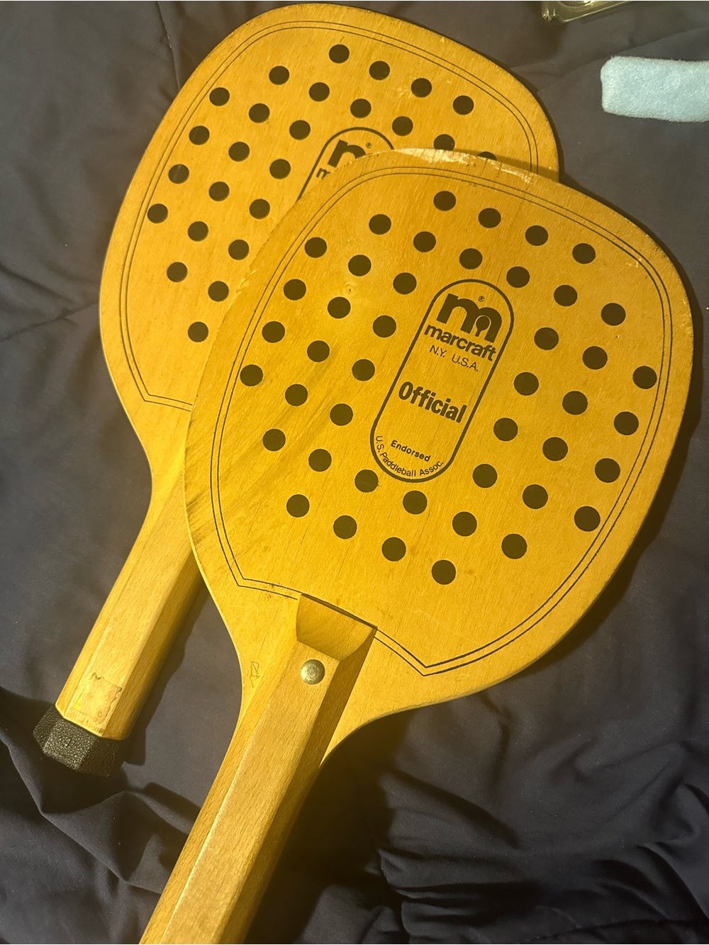 Craft Official Wooden Paddle Set - Yellow Wood Marcraft pickle ball